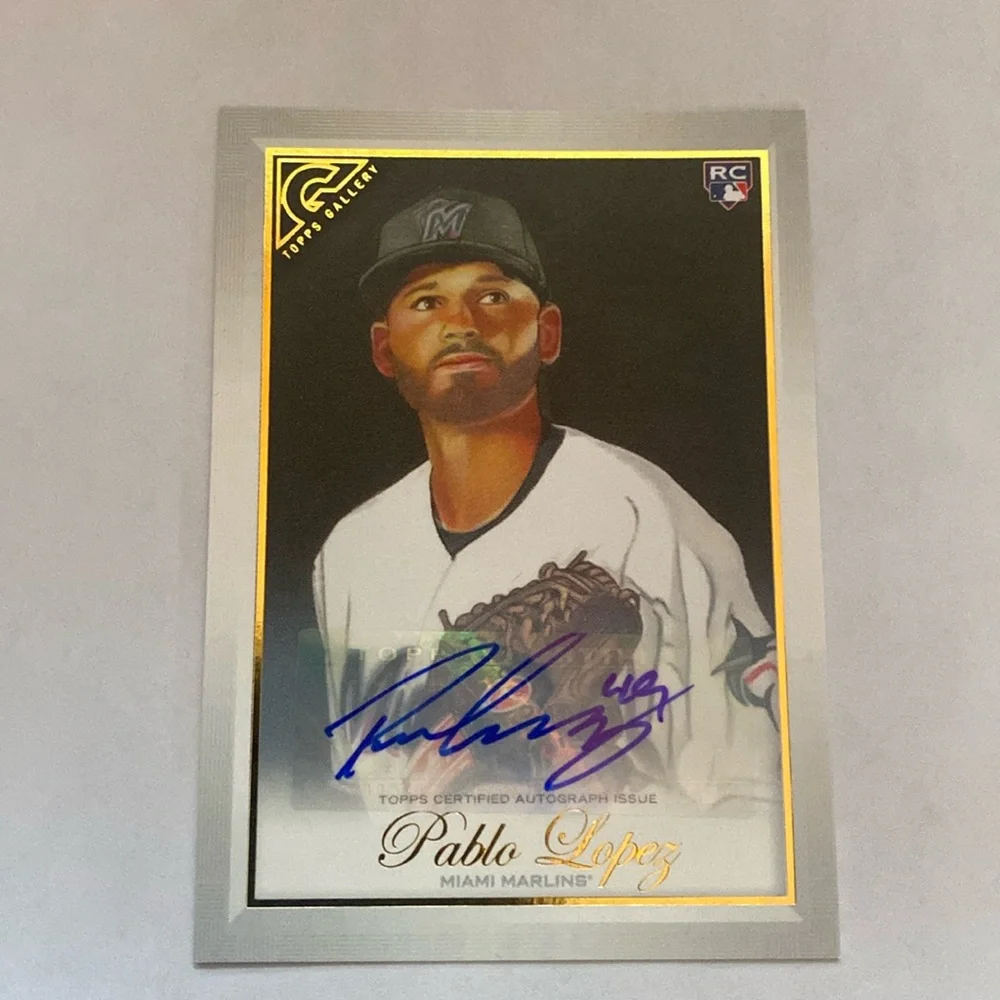 2019 Topps Gallery Pablo Lopez Marlins Rookie Autograph #48 (045)